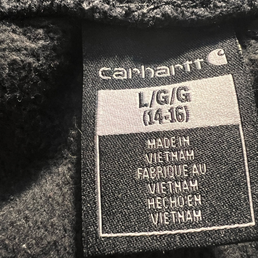 Carhartt Boys Logo Fleece Joggers Sweatpants - Black - Size Large (14-16) - EUC - Picture 13 of 14